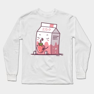 Strawberry Milk Kawaii Long Sleeve T-Shirt